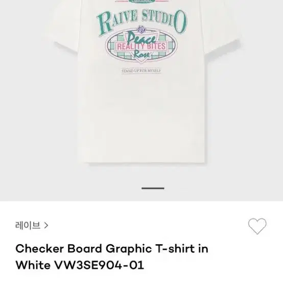 레이브 cheker board T  (WHITE)01 사이즈