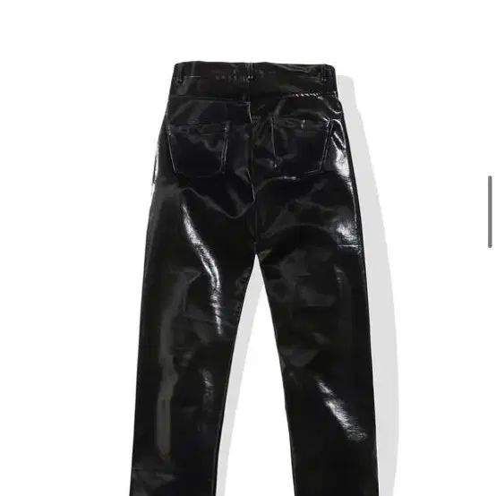 새상품) leey GLOSSY COATED PANTS BLACK s