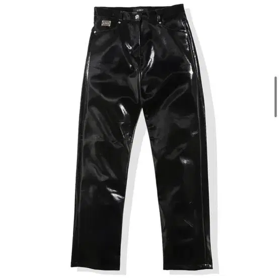 새상품) leey GLOSSY COATED PANTS BLACK s