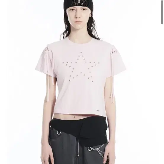 cerric 세릭 EYELET STAR HALF TOP / PINK