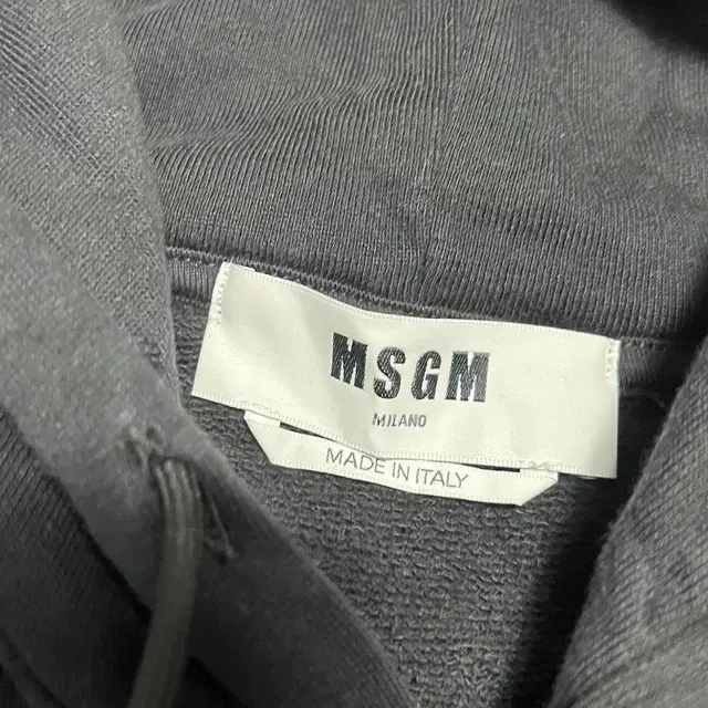 L MSGM 밀라노 전면 프린팅 블랙 후드티