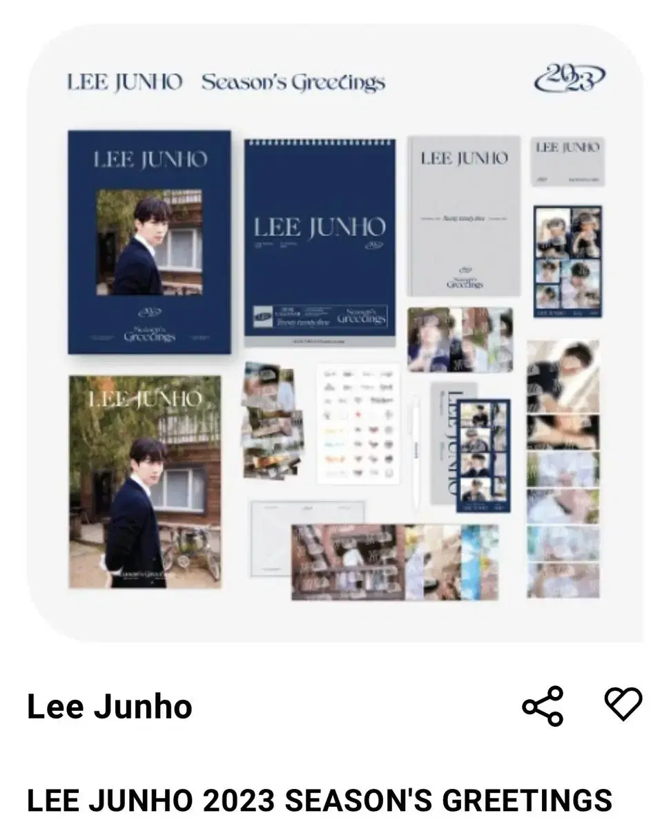 Lee Junho 2023 season's greetings seasons greetings Components (negotiable)