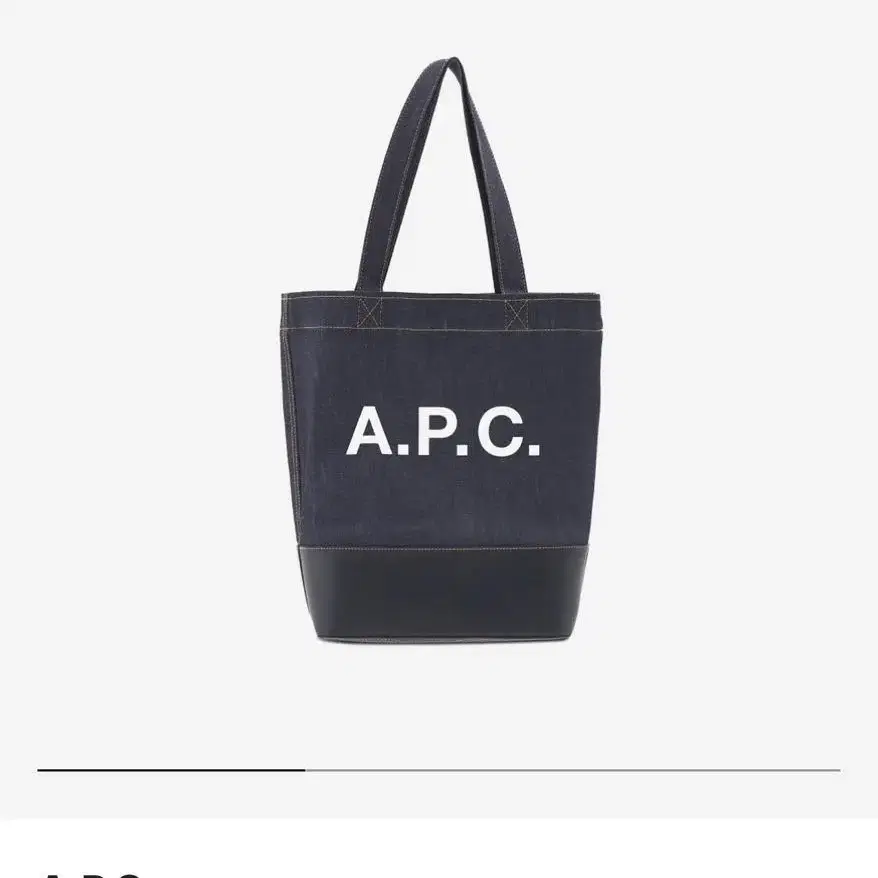 아페쎄 APC 악셀 토트백 데님 다크 네이비