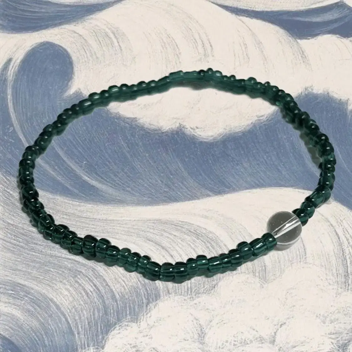 bracelet*handmade green 핸드메이드 비즈 팔찌