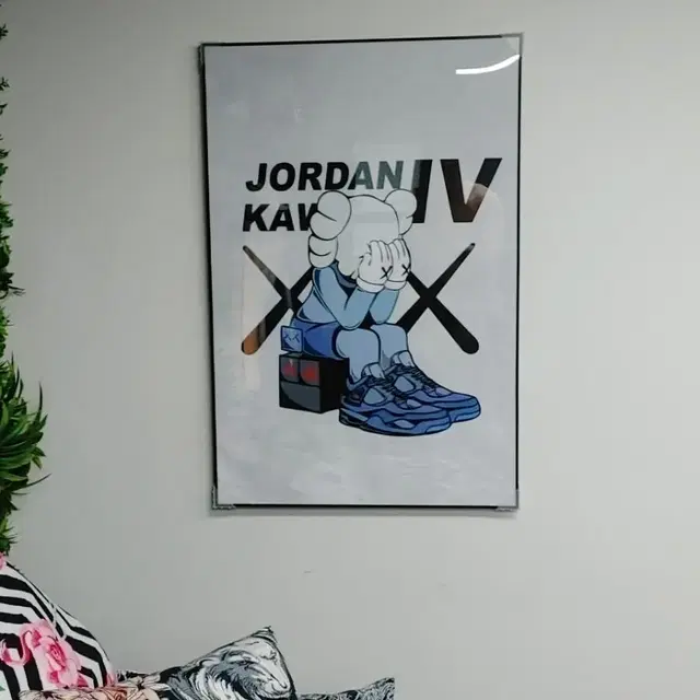 나이키 조던 카우스 kaws 피규어 대형 그림 액자 팝아트 인테리어소품