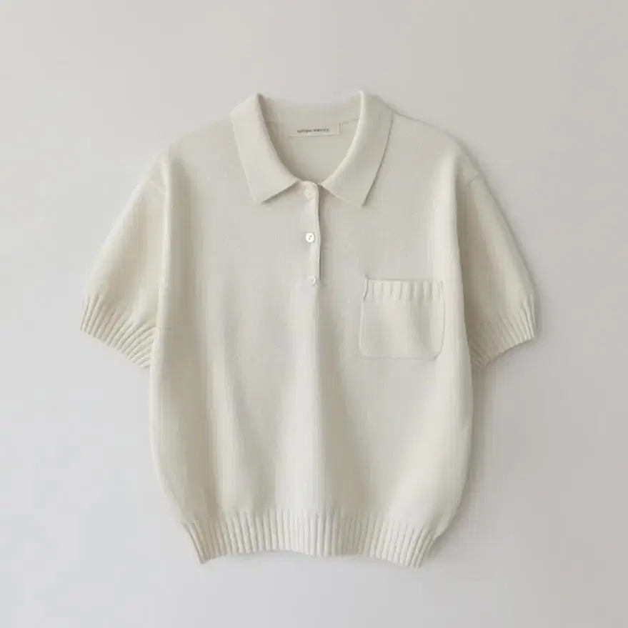 낫띵리튼 Air polo knit (Ivory) 반팔 카라니트