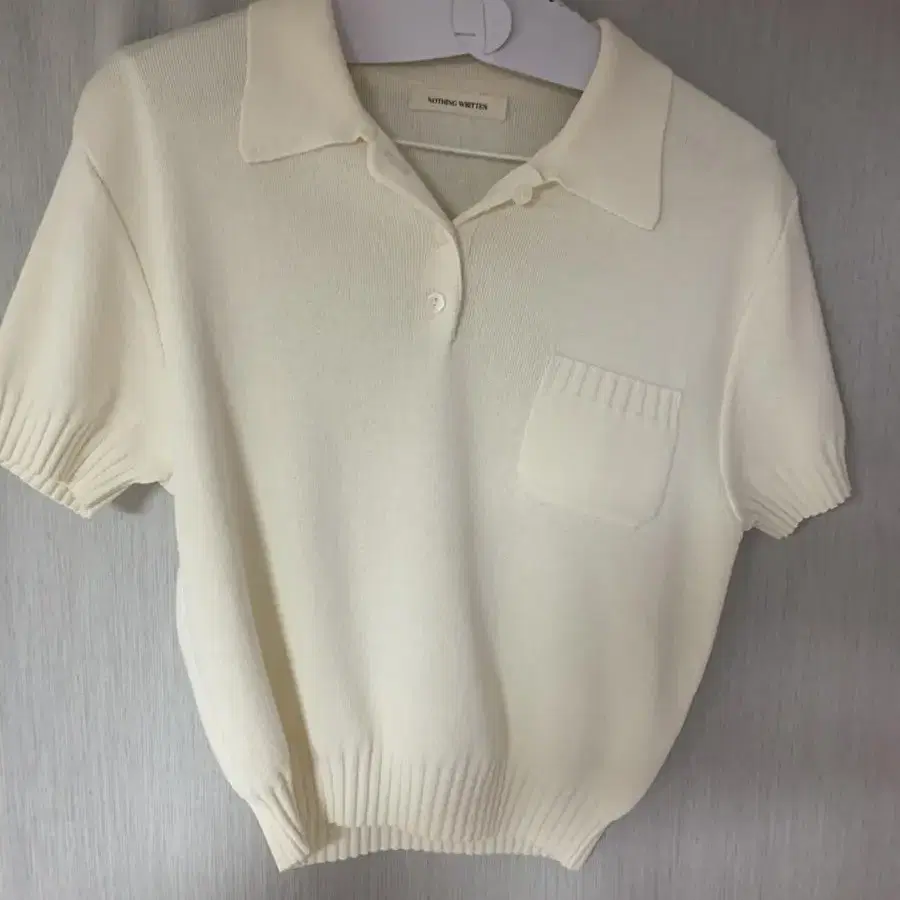 낫띵리튼 Air polo knit (Ivory) 반팔 카라니트