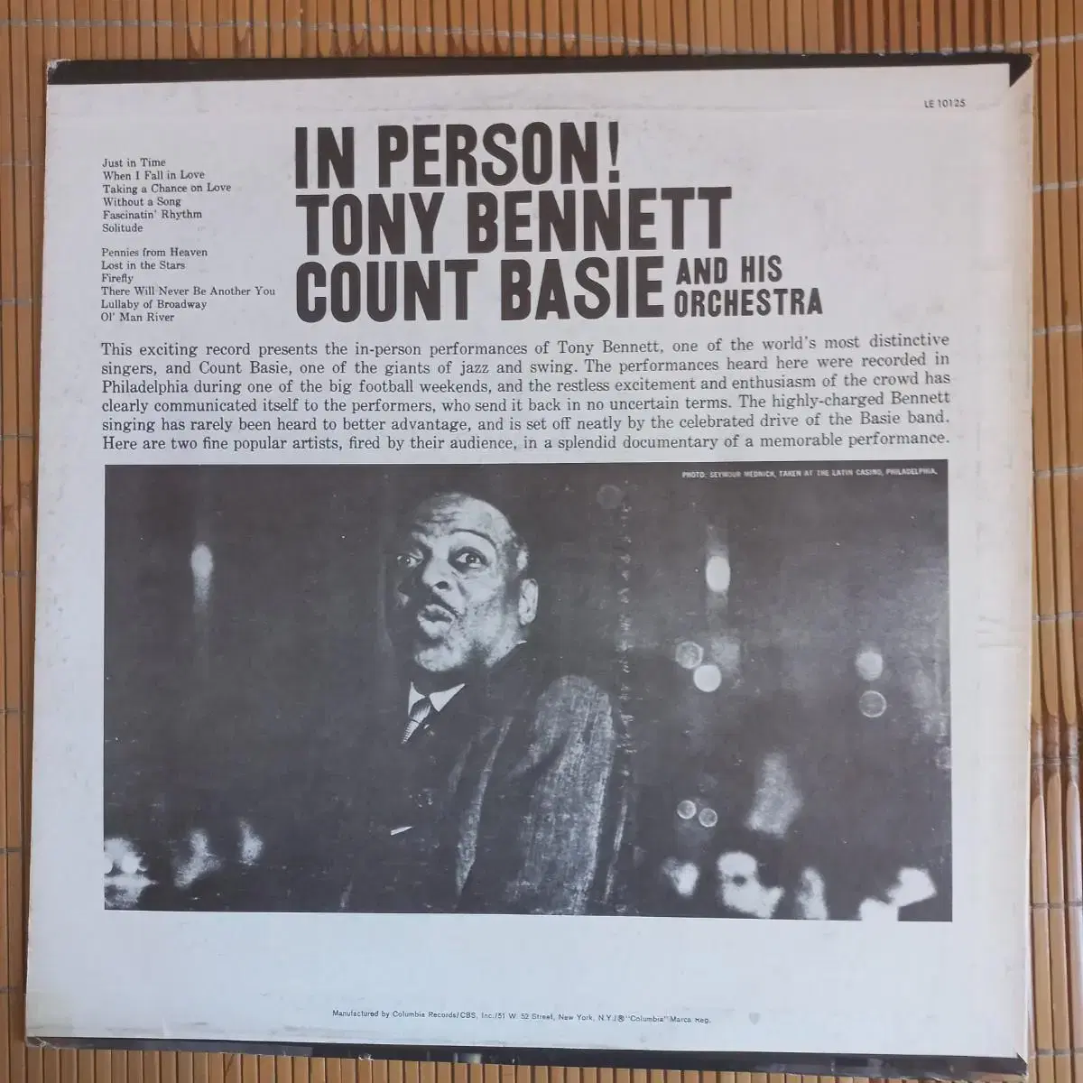 Lp중고 토니 베넷 TONY BENNETT : IN PERSON ! 음반