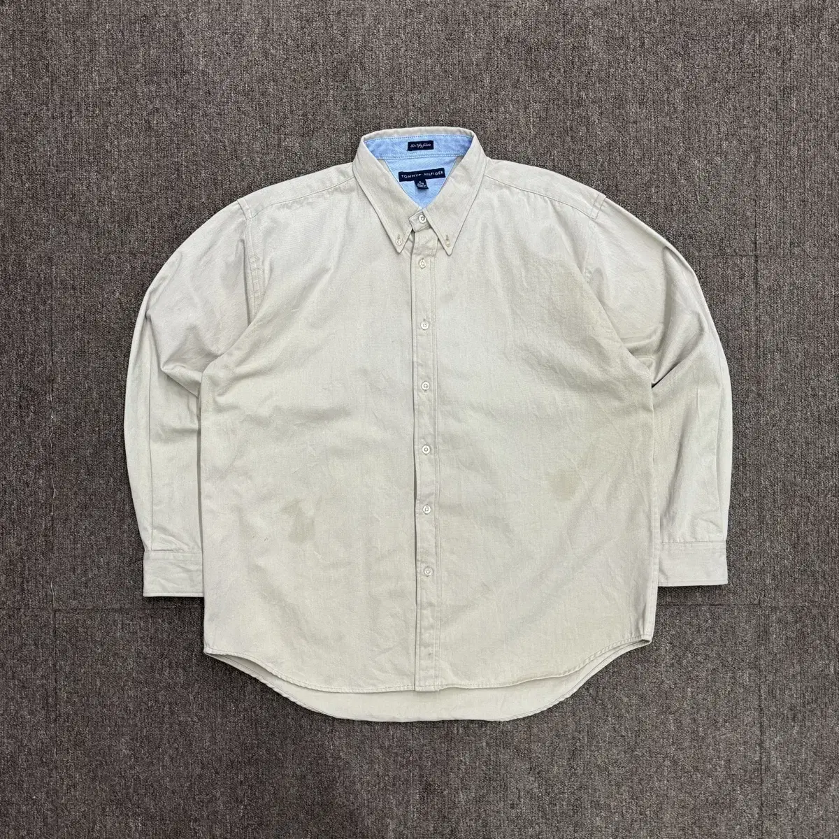 [XL] Tommy Hilfiger 50s Two-Ply Fabric Hard Cotton Shirt