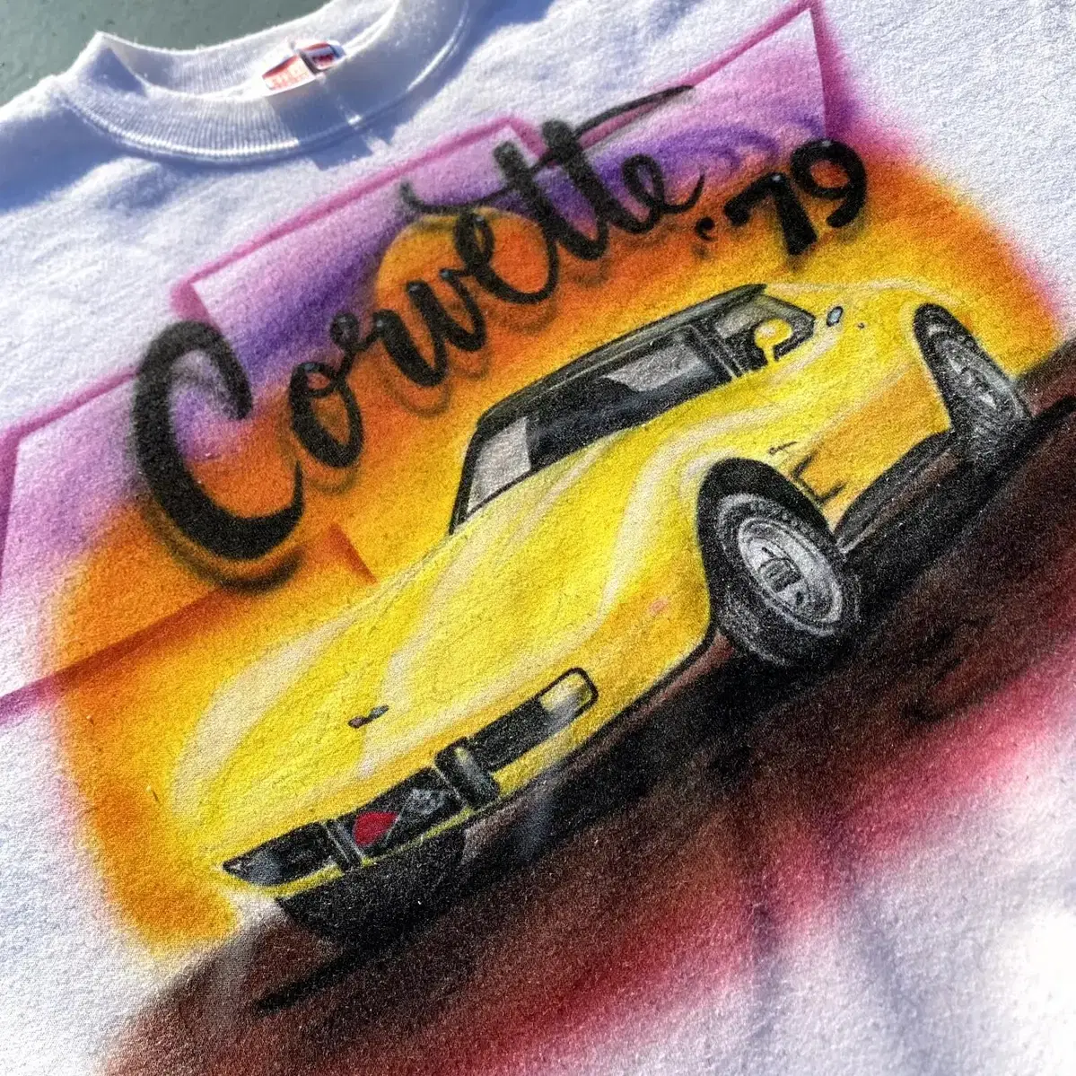 80's HANES 'Corvette 79' 빈티지 스웻셔츠 ~105