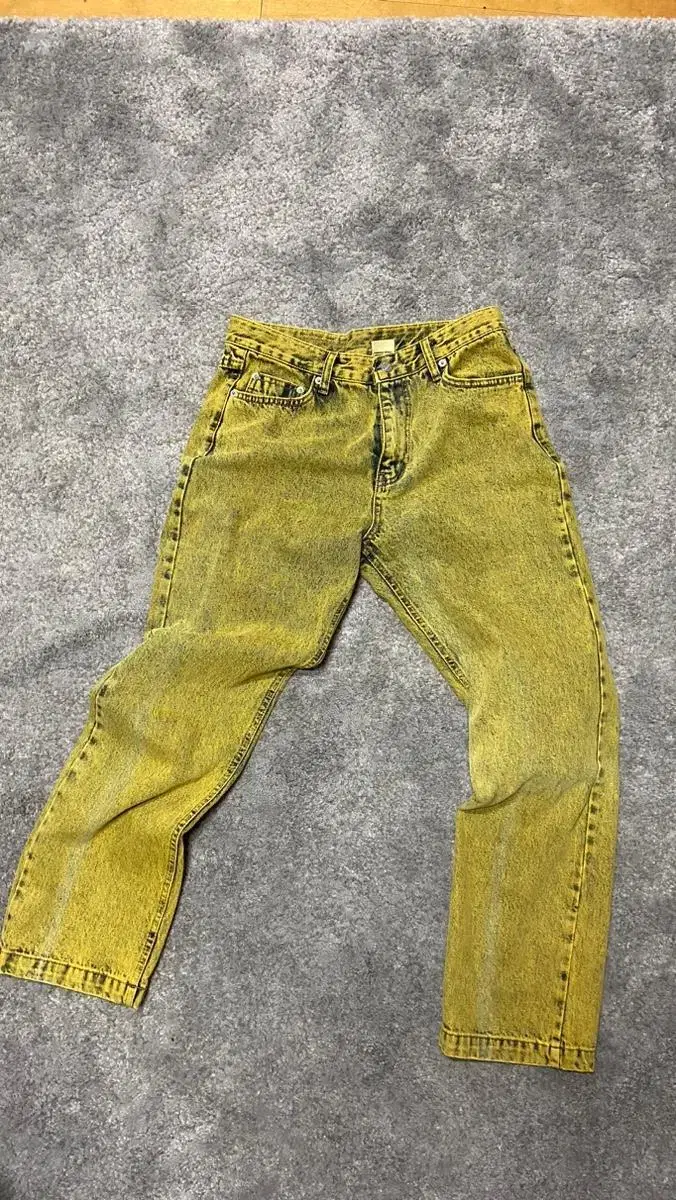 Travel Mustard Wash Denim Pants M