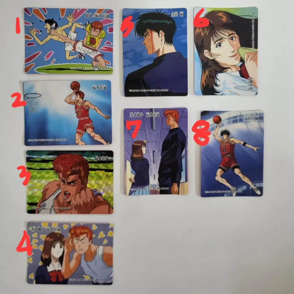 SLAM DUNK Minicards sell (set of 8)