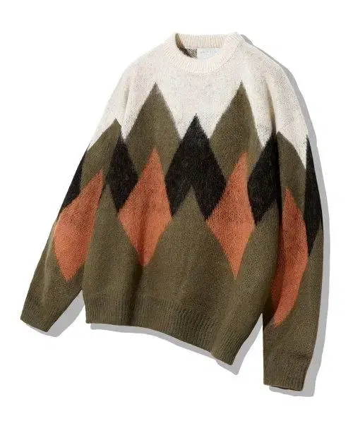 Knitted Bulky Brushed Argyle