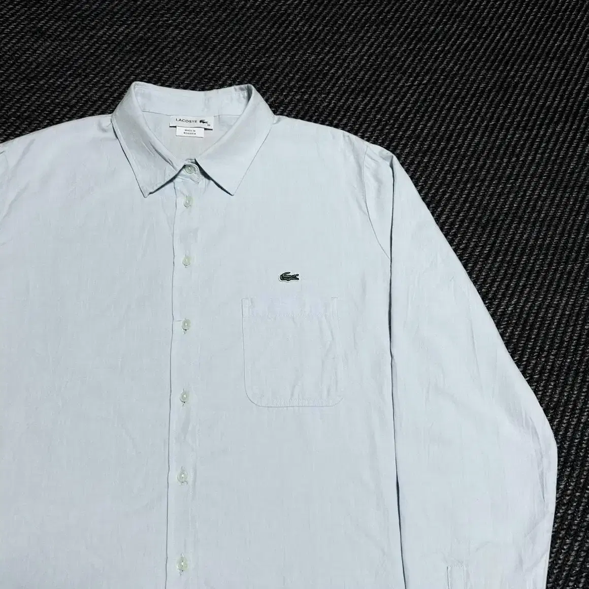 [ L ] Lacoste 라코스테 하늘색 옥스퍼드 셔츠