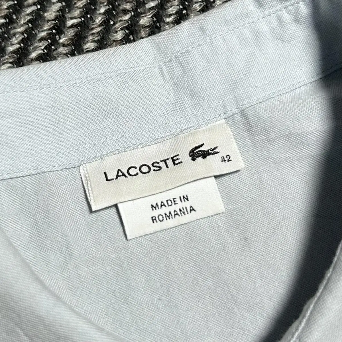 [ L ] Lacoste 라코스테 하늘색 옥스퍼드 셔츠