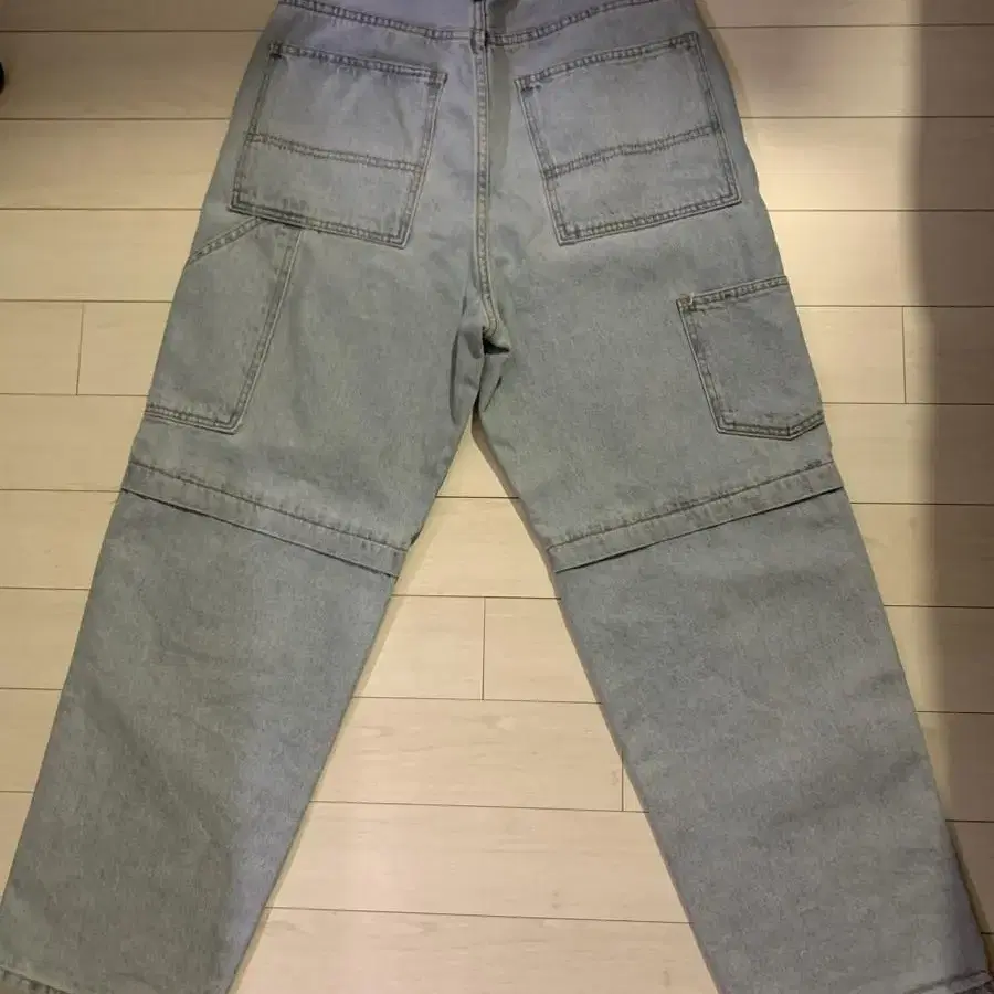 뉴치프시크 knee incision wide denim pants