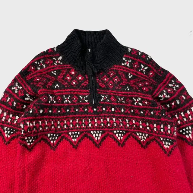 90s vintage quater zip nordic sweater