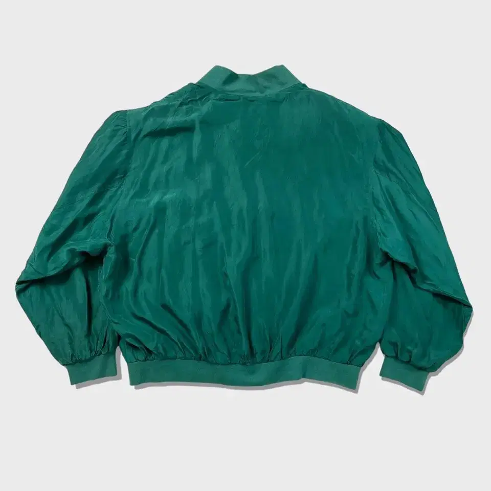 vintage retro green slik blouson