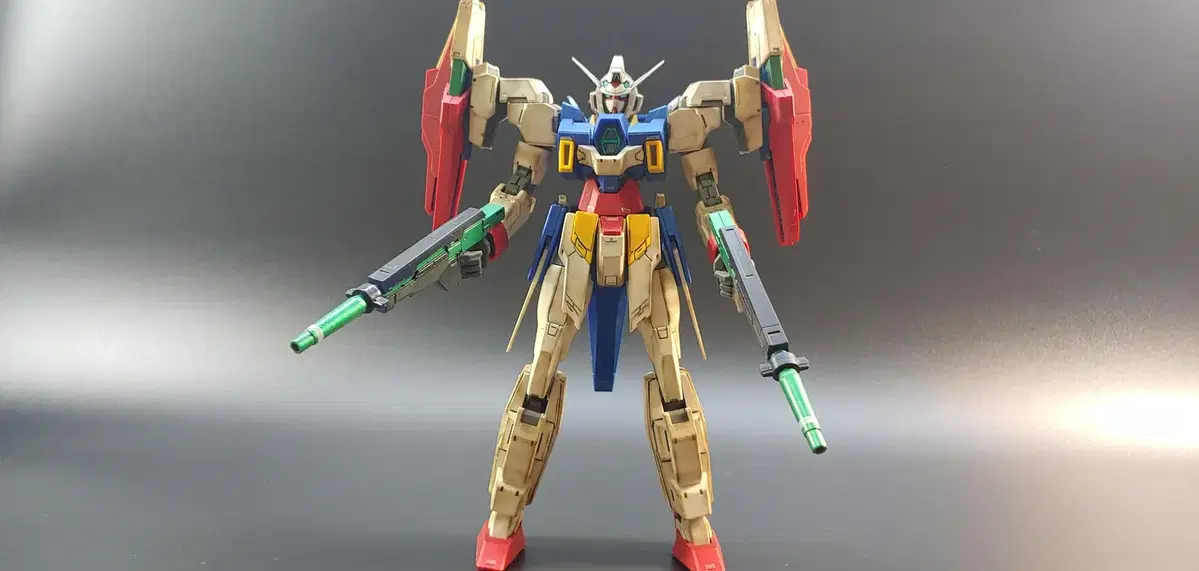 MG Age 2 Double Barrett Bullet Gundam Weathering Painted Matte Gunpla Finished Product AGE