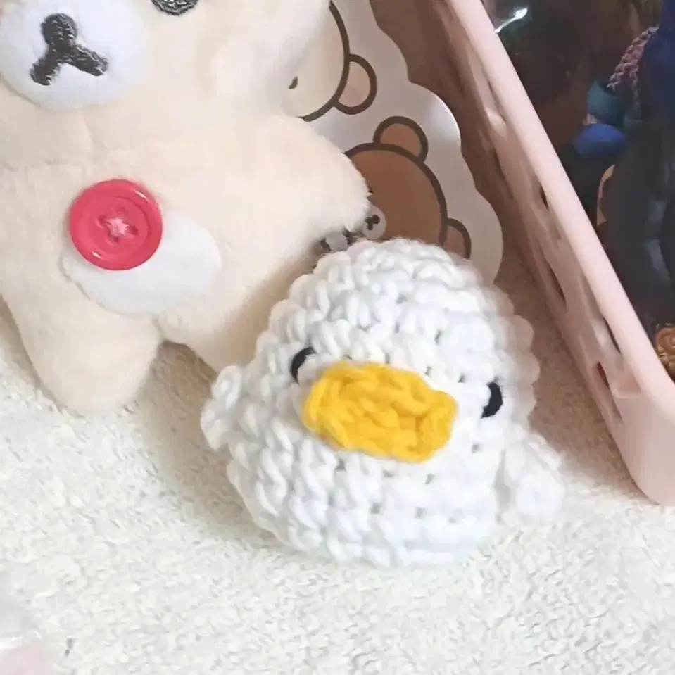 꽥꽥이 뜨개인형 키링