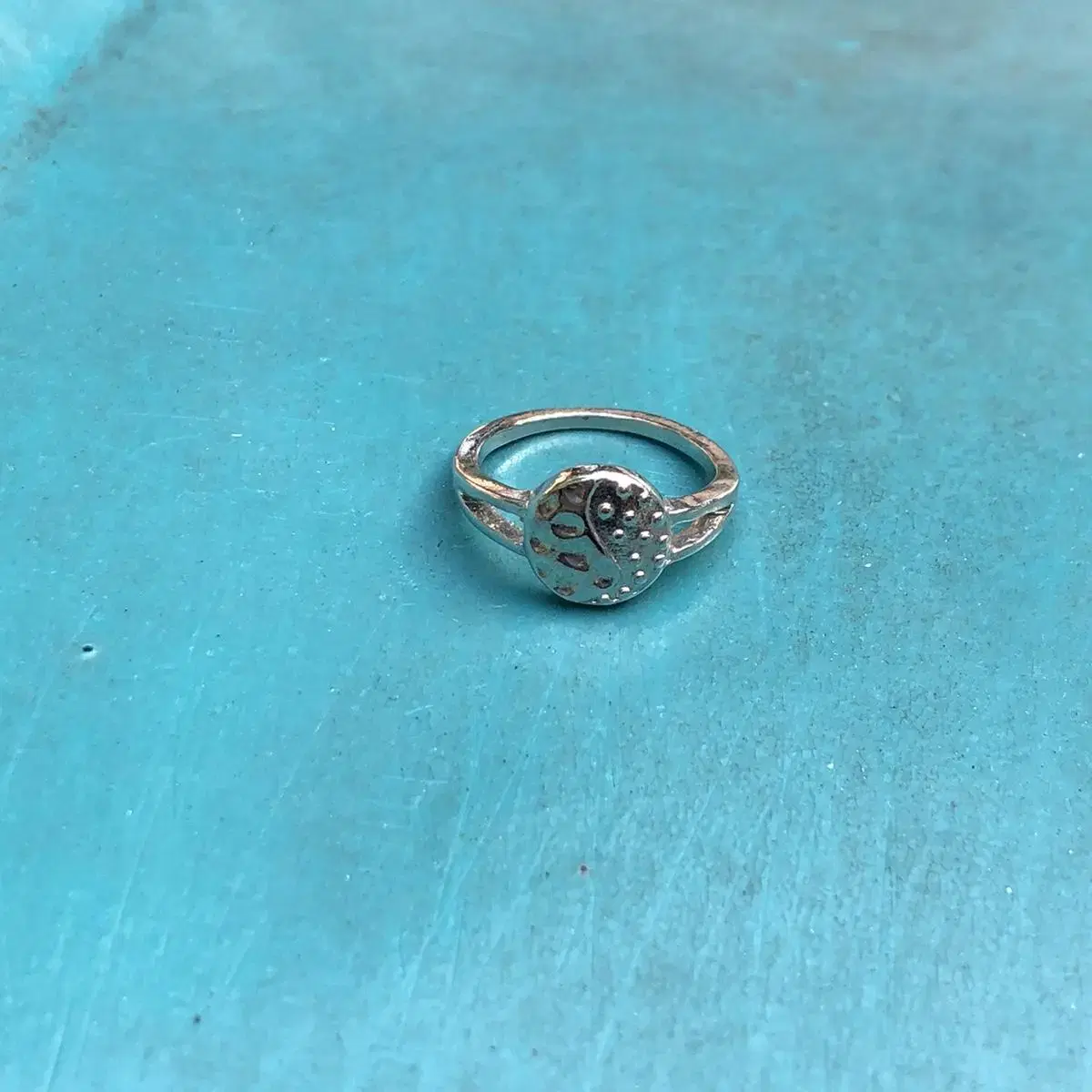 Vintage God bless you silver ring