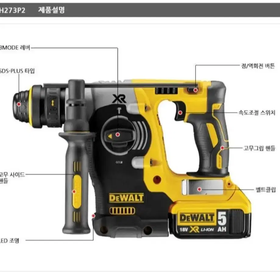 디월트충전로타리함마드릴(273p2)풀세트/디월트/밀워키/전동공구