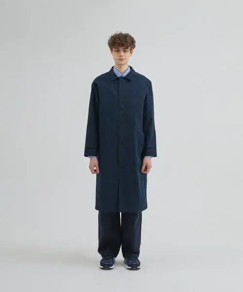 네이비 맥코트 러스티치 / BACK POCKET MAC COAT