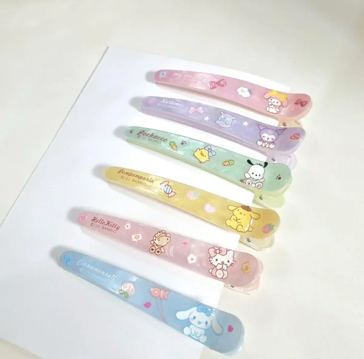 Sanrio hair clips (2 sets)