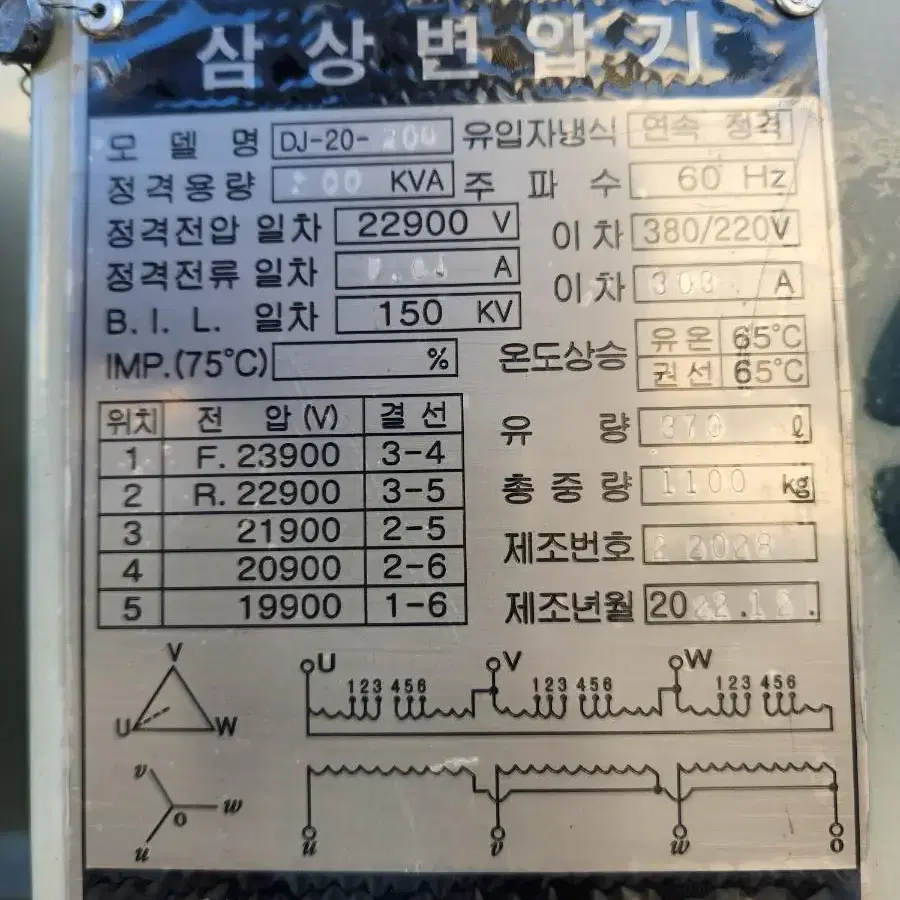 변압기. 변류기. 다운도란스