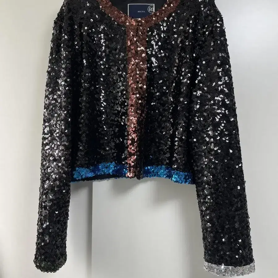 Recto Sequin Colorblock Cardigan