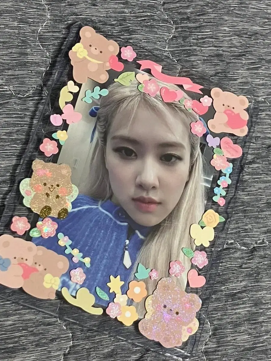 Black Pink rose ktwon4u photocard unreleased photocard