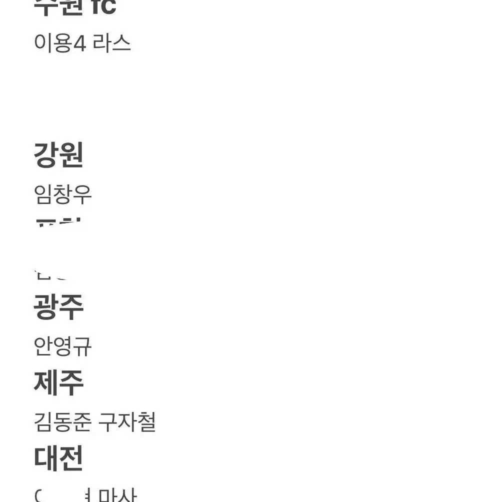 K리그 파니니카드 교환 판매