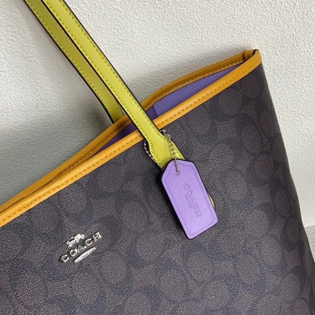 코치 COACH CL421 여자 가방 시티 컬러블럭 토트 숄더백