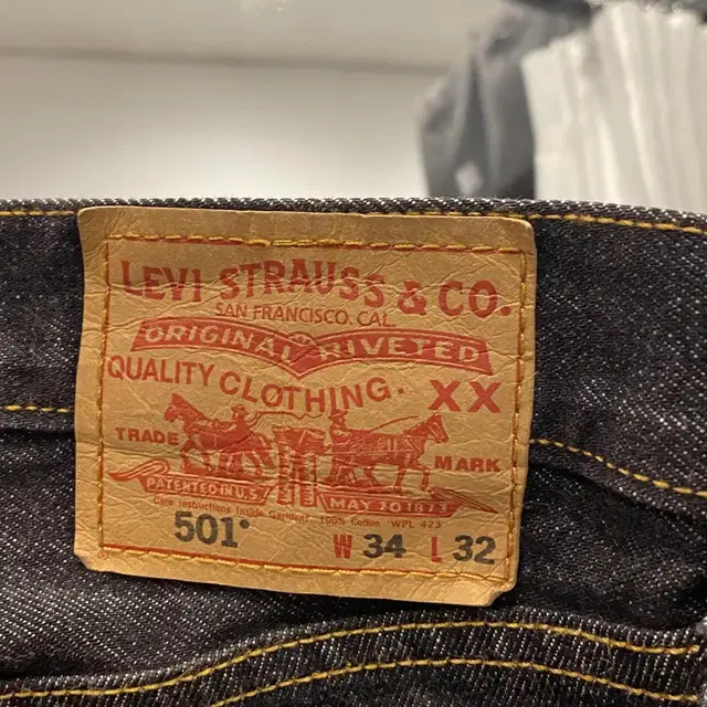 00s Levis 리바이스 501 빈티지 패치 컷팅 데님 팬츠