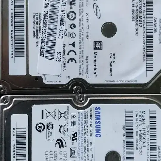 노트북 HDD + SSD 알괄 판매합니다.