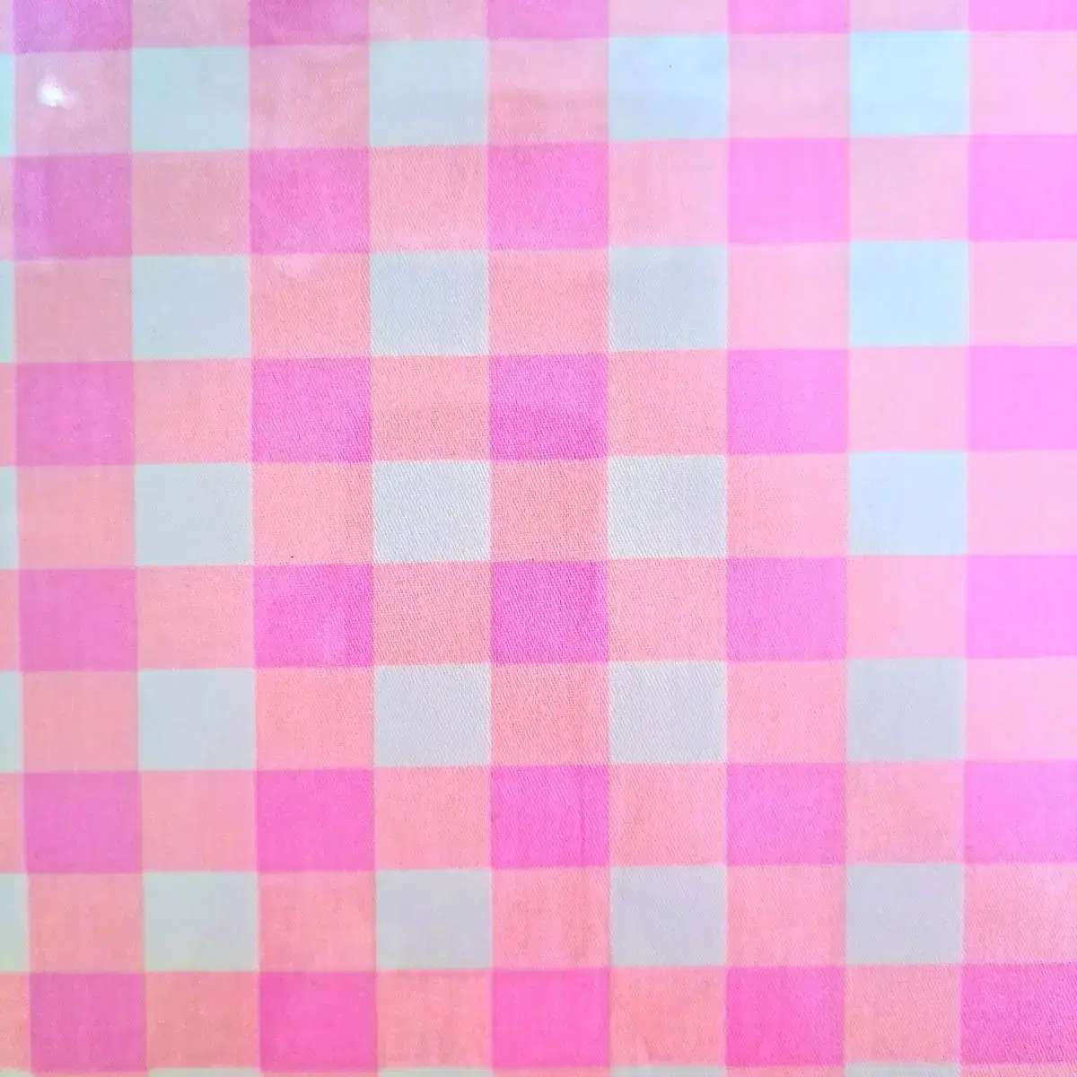 1 Pink Gingham Fabric