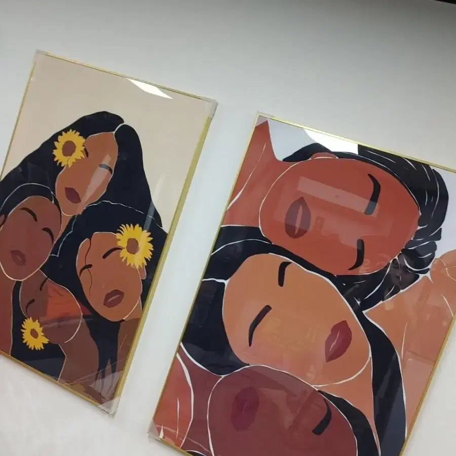 해바라기 여인 흑인 대형 그림 액자 팝아트 인테리어소품 인테리어액자