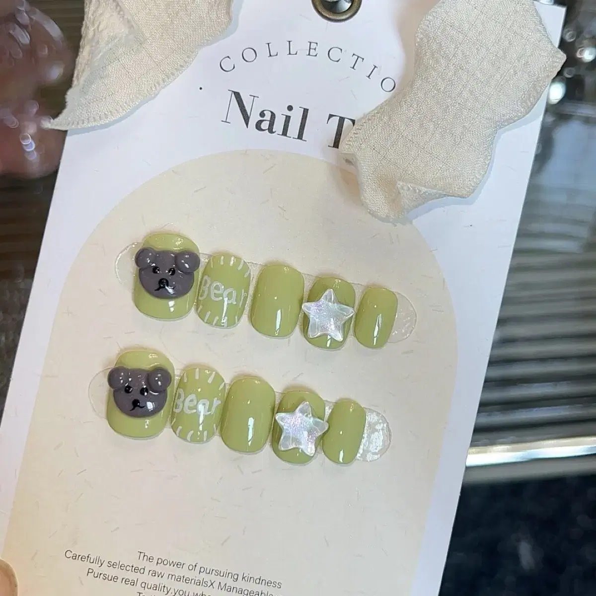 Open sale/event!) Teddy Bear Handmade Nail Tips