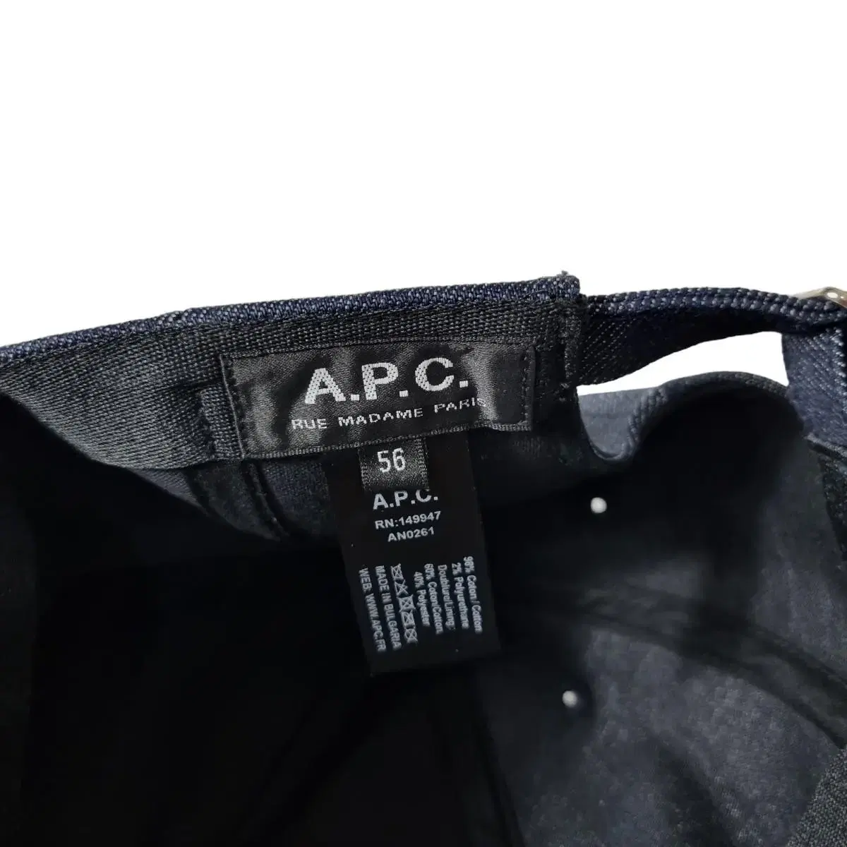 [A.P.C] 인디고 블루 에덴 VPC 데님 볼캡