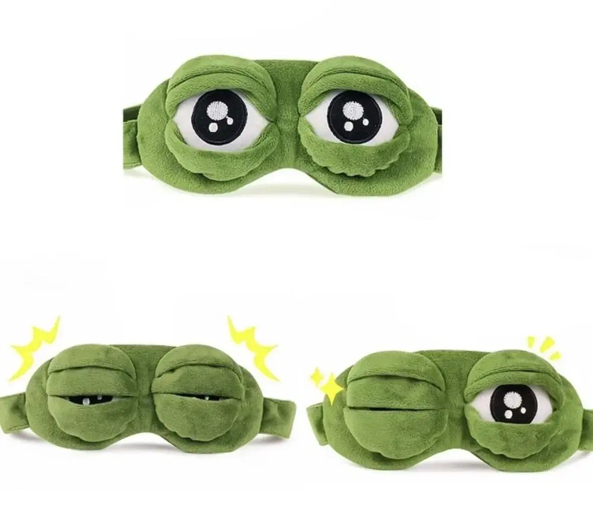 Frog sleeping eye patch vs. escape eye patch frogiants