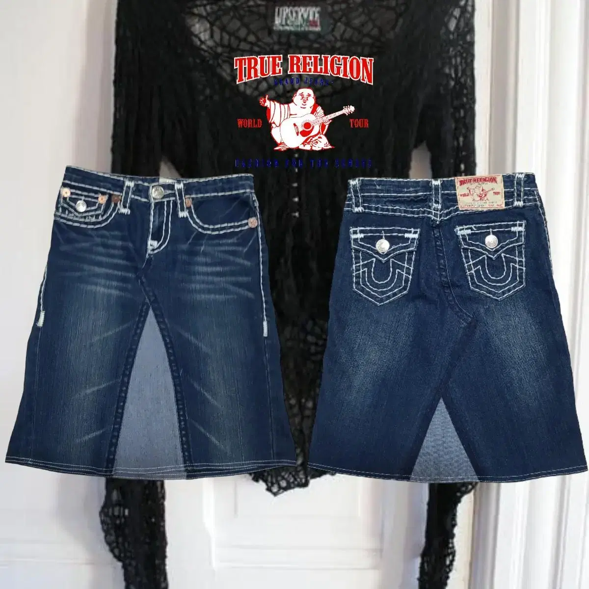 True Religion y2k denim skirt