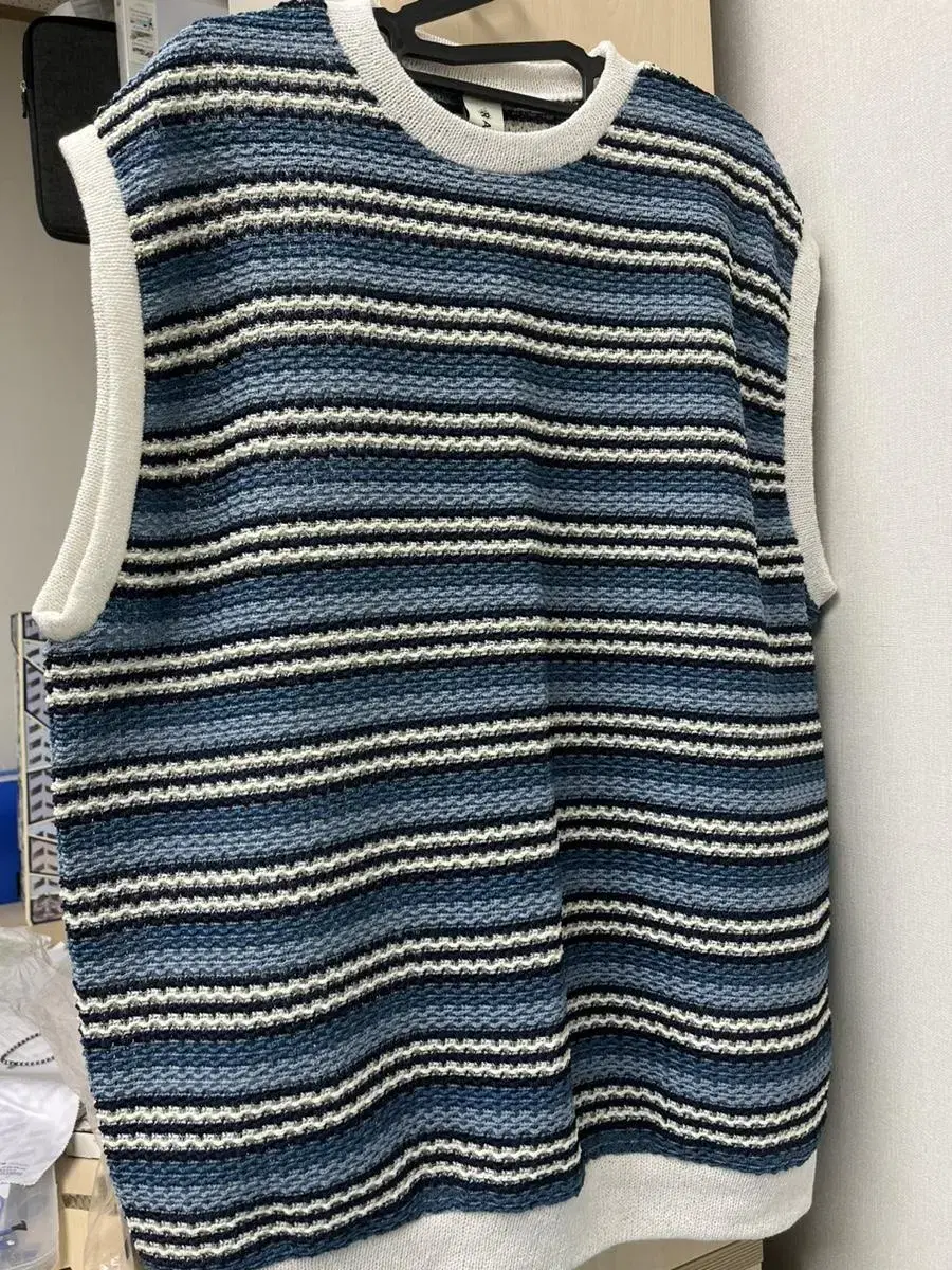 Striped knit vest