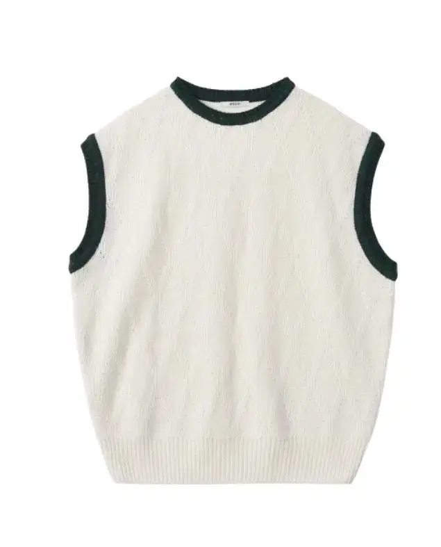 Etce ARGYLE CASHMERE KNIT VEST (IVORY)