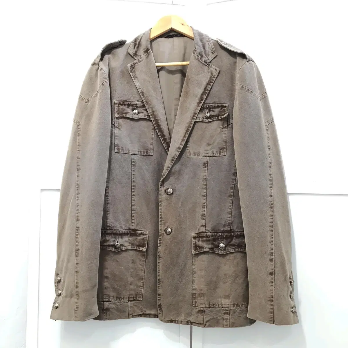 MADE IN ITALY Vintage Washed Jacket Men's