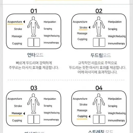 [무료배송] 가정용 저주파 자극 전기 마사지기 8가지 마사지모드 안마기