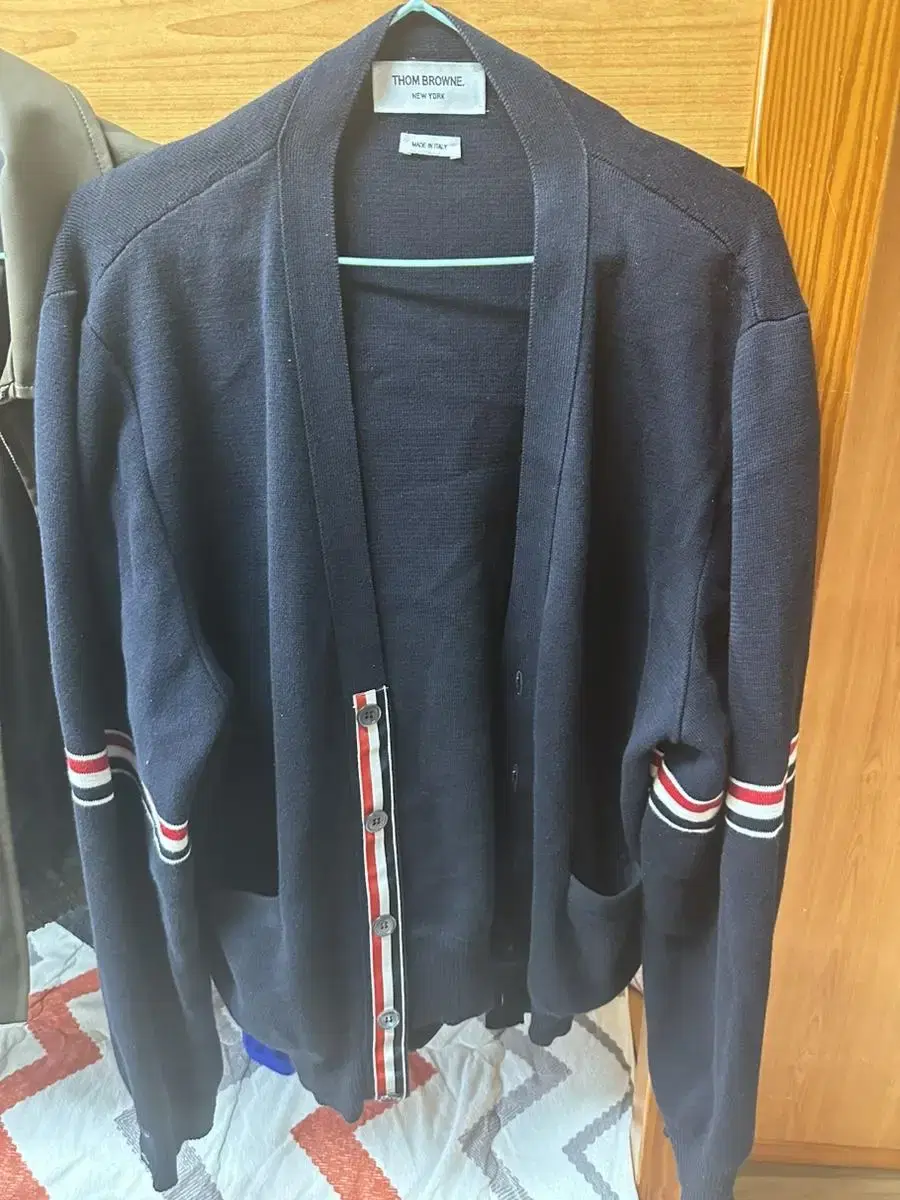 Thom Browne 23SS RWB Armbanding Milano Stitched Men's Cardigan