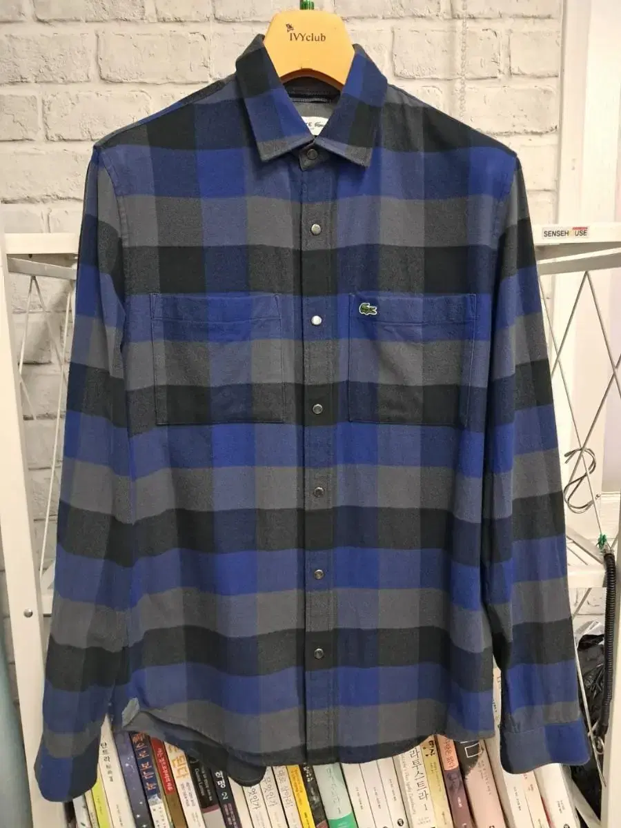 Lacoste Check Shirt Bom Gaeul Ganseul Big Check Men's Shirt (95) MF11