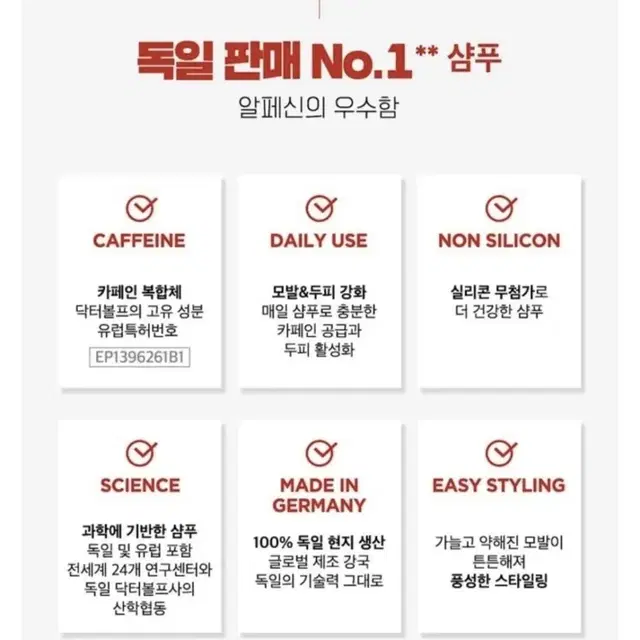 알페신 카페인샴푸  새제품