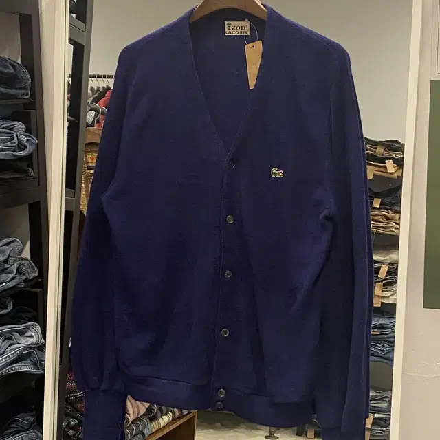 70-80s Izod Lacoste 라코스테 가디건 (navy)