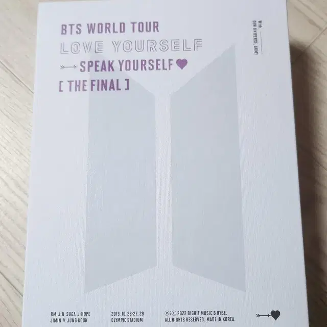 방탄소년단 bts 스픽콘 파이널 디비디 dvd